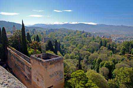 Alhambra de Grenade  la citadelle Alcazaba Andalousie