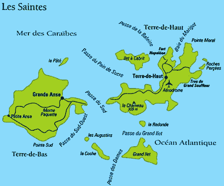 carte des saintes