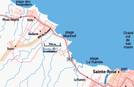carte de Sainte Rose et environs
