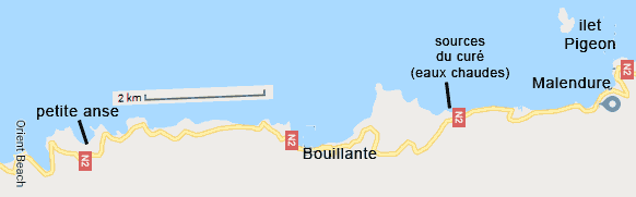 carte de Bouillante - malendure-petite anse