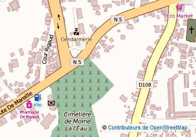 carte cimetiere de morne &agrave; l'eau