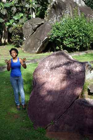 Roches gravées trois Rivières Guadeloupe