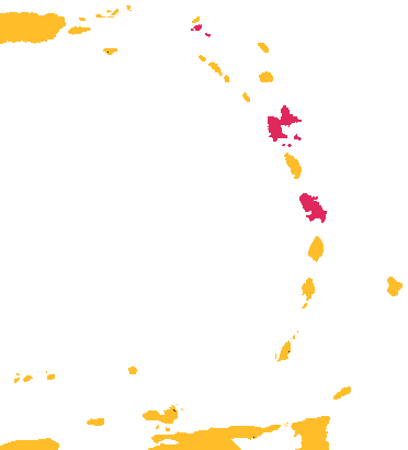 carte des antilles