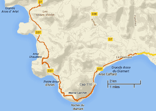 carte des anses d' arlet