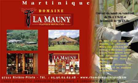 Rhum distillerie La Mauny Martinique