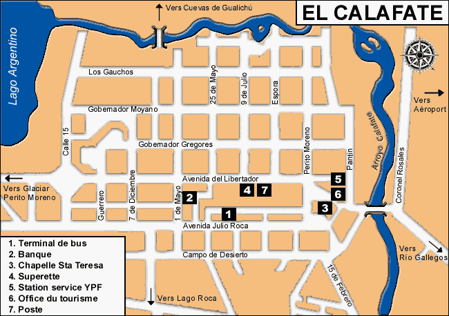 carte d'el Calafate