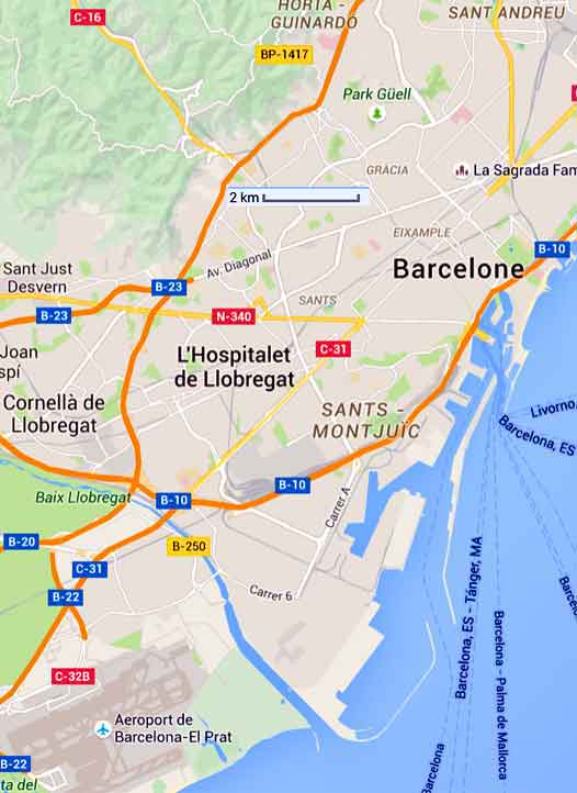 barcelone carte générale