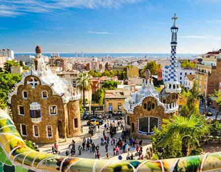 parc Guell vue du banc