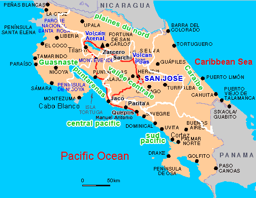 carte du costa rica