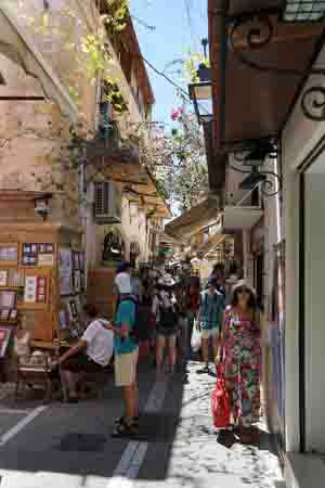 rue commerçante de Rethymnon