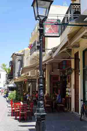rue commerçante de Rethymnon