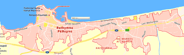 carte générale de Rethymnon