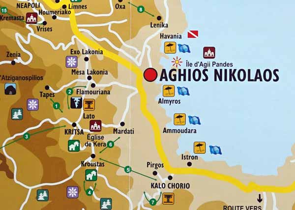 carte de Agios Nikolaos