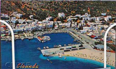 carte postale d'Elounda Crète