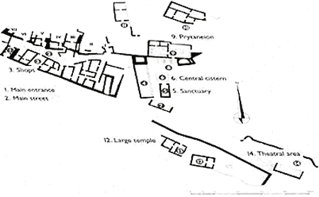 plan des ruines de Lato