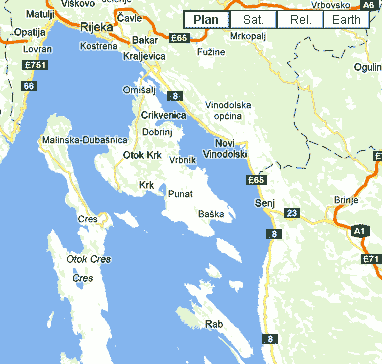 carte de Rijeka  Croatie