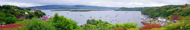 Vue panoramique de Tobermory ile de Mull Highlands Ecosse