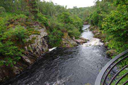 Ecosse les highlands les chutes de la rivière Shin Falls of Shin