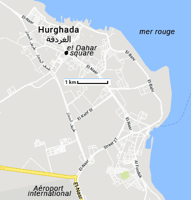 carte de Hurghada - Egypte