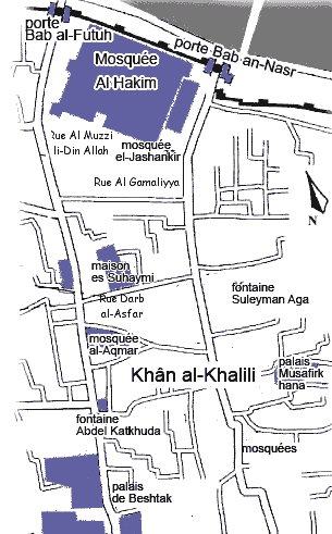 carte des souks du Caire