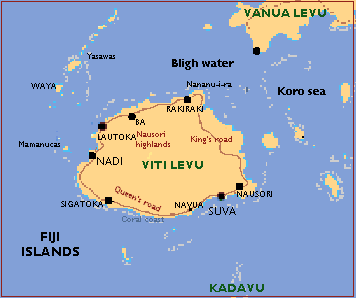 carte des iles fidji
