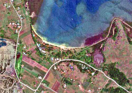 vue satellite de Saweni beach