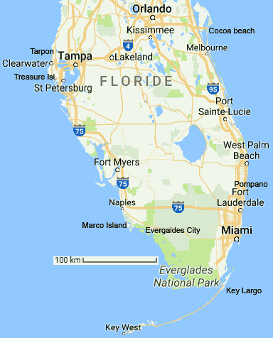 miami carte des etats unis