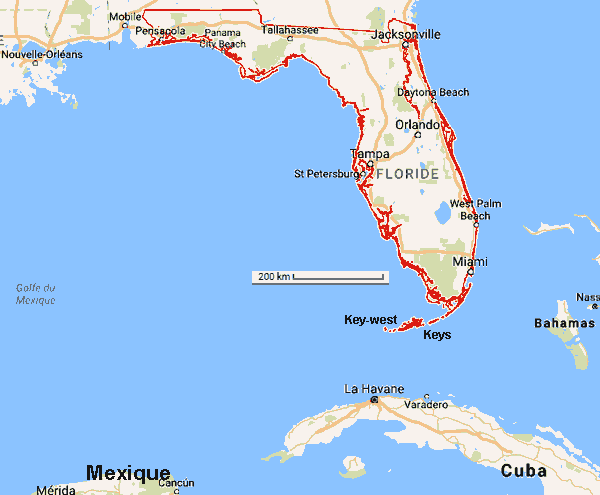 miami carte des etats unis