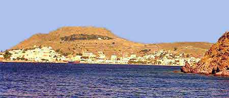 l'île de Patmos du bateau