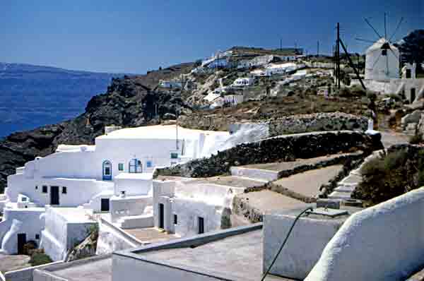 Santorin : village d'Oïa
