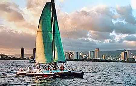 Honolulu sunset cruise Ohau Hawaii