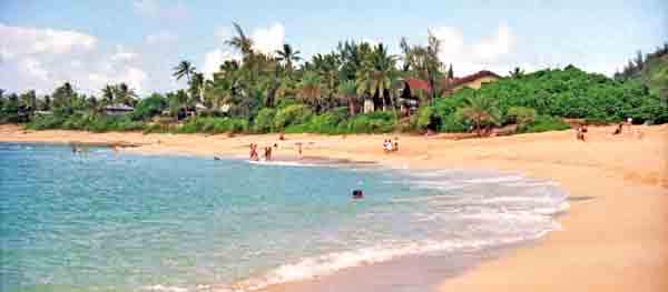 Sunset beach Ohau Hawaii