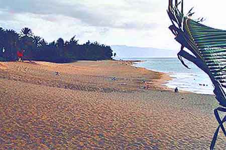 Sunset beach Ohau Hawaii