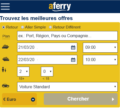 aferry trouvez et réservez  votre ferry