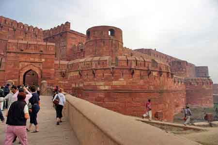 Agra le fort rouge Inde