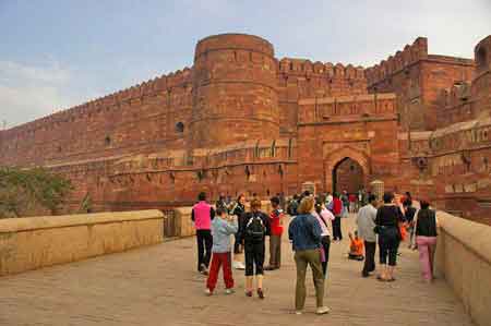 Agra le fort rouge Inde