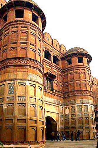 Agra le fort rouge Inde