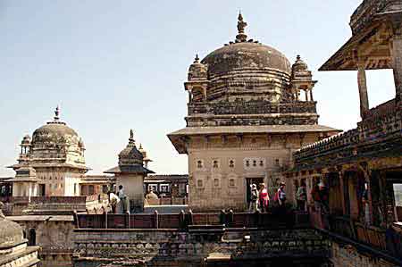 Inde Orchha les 3 palais  Raj Mahal 