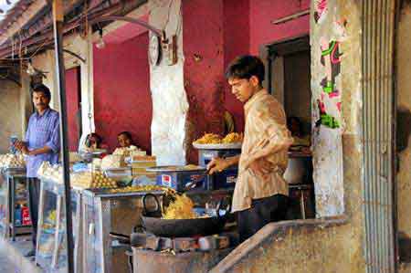 Inde Orchha restaurant de rue  