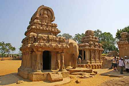 Inde Tamil Nadu Les Rathas de  Mamallapuram