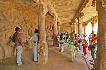 Inde Tamil Nadu la lgende de l'ascse d'Arjuna  Mamallapuram