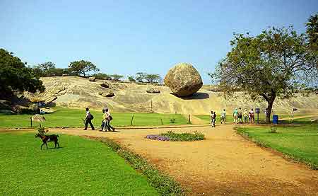 Inde Tamil Nadu la légende de l'ascèse d'Arjuna  Mamallapuram
