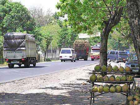 Indonesie route  Java paysages march village