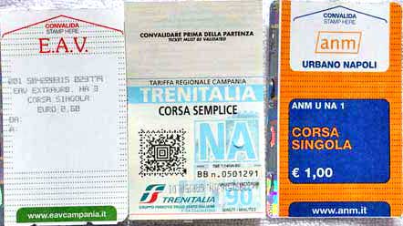 tickets de transport Naples