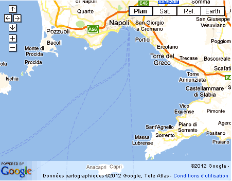 carte baie de Naples