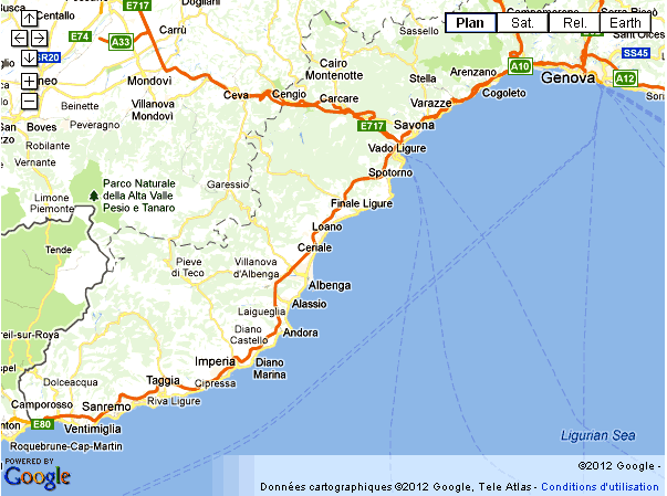 carte Italie Genes