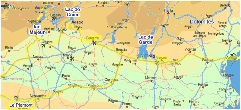 Italie Du Nord Milan Lacs Italiens Verone Bergame Piemont Informations Budget