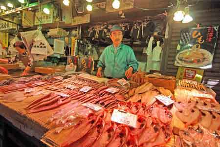 Le march&eacute; aux poissons Tsukiji Jogai de TOKYO