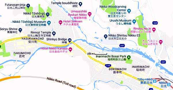 Carte de Nikko
