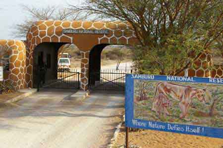 entree du parc de Kenya Samburu 